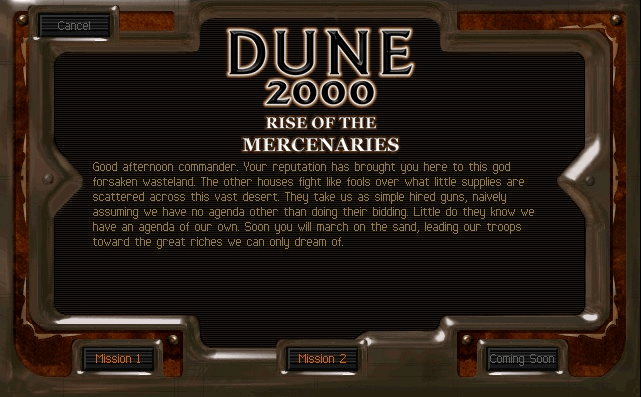 Dune 2000: Rise of the Mercenaries